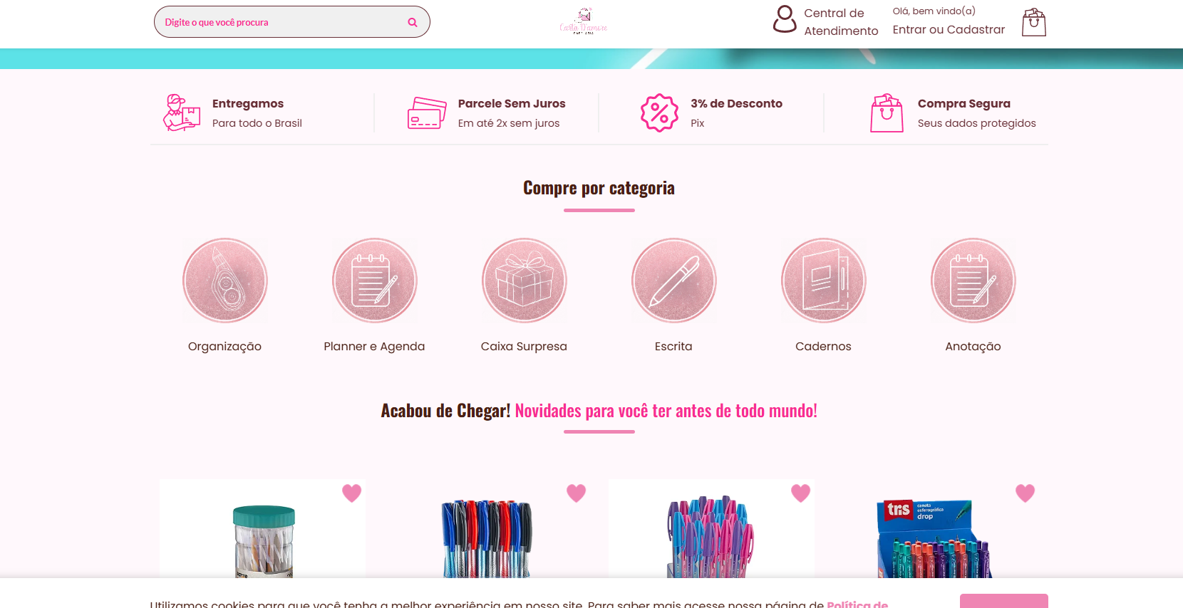 Print do site Papelaria Carta D'Amore